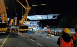 Kiltunnel - inhijsen luifel tolplein